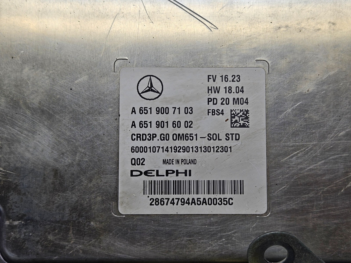 Mercedes Sprinter Motorsteuergerät mit Wegfahrsperre A 6519007103 ♻️