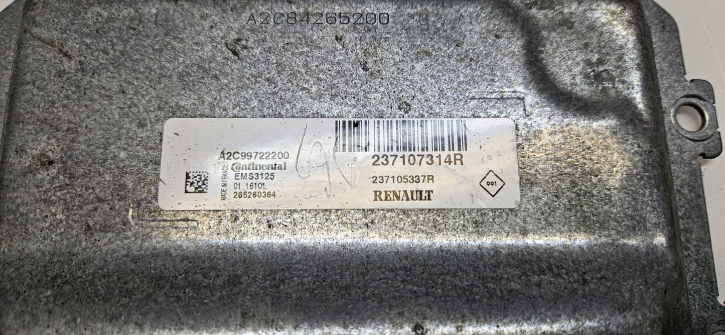 Renault Dacia Motorsteuergerät Steuergerät 237107314R A2C99722200