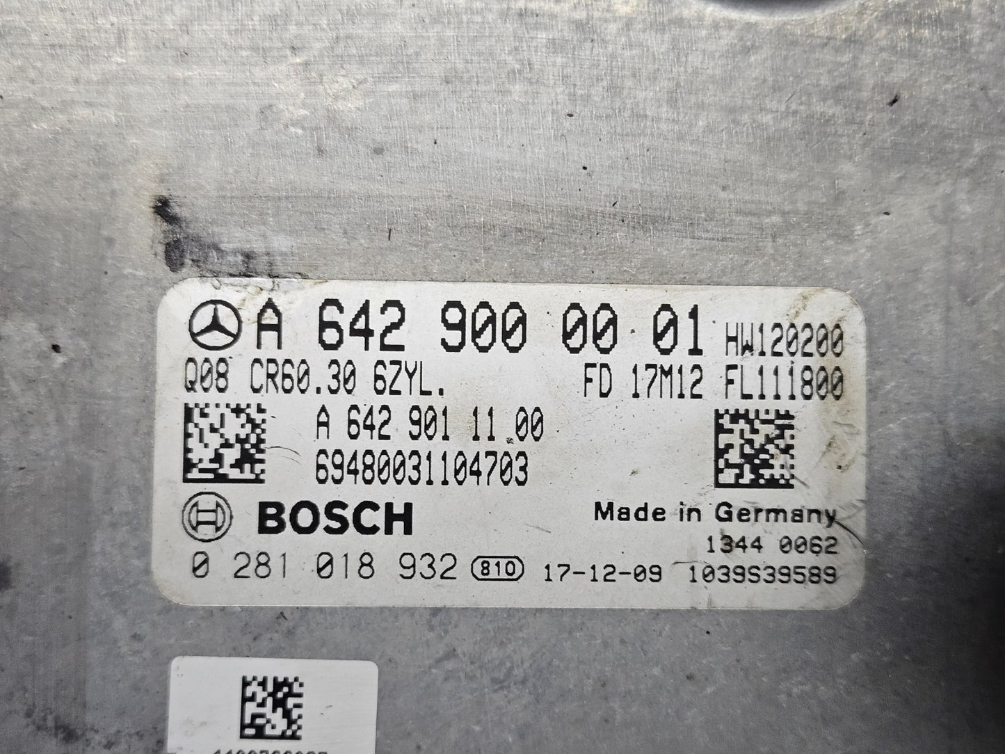 Mercedes W906 Motorsteuergerät mit Wegfahrsperre A 6429000001 0281018932 ♻️ #9