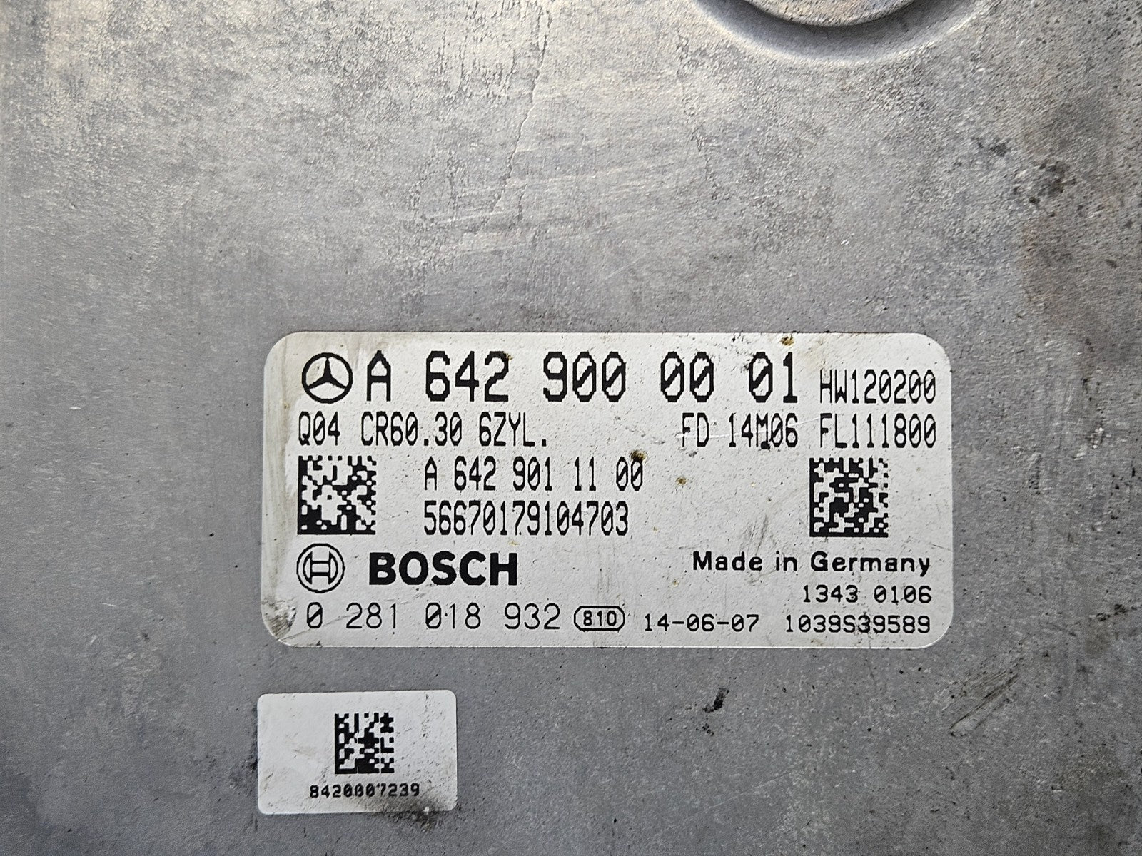 Mercedes W906 Motorsteuergerät mit Wegfahrsperre A 6429000001 0281018932 ♻️ #6
