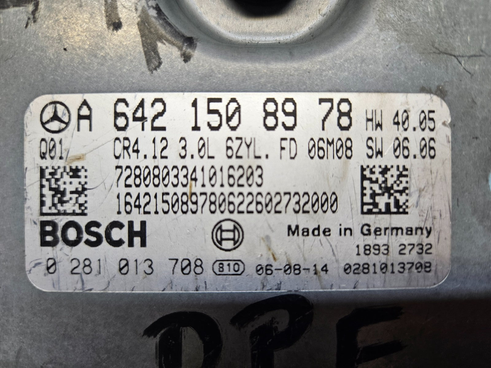 Mercedes Motorsteuergerät Steuergerät A 6421508978 0281013708 EDC16CP31 ♻️