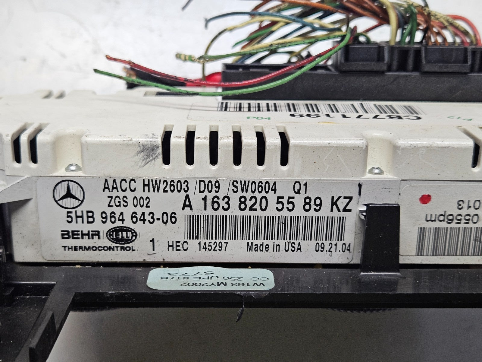 Mercedes ML W163 Klima Klimabedienteil Heizung A 1638205589 5HB964643-06 ♻️
