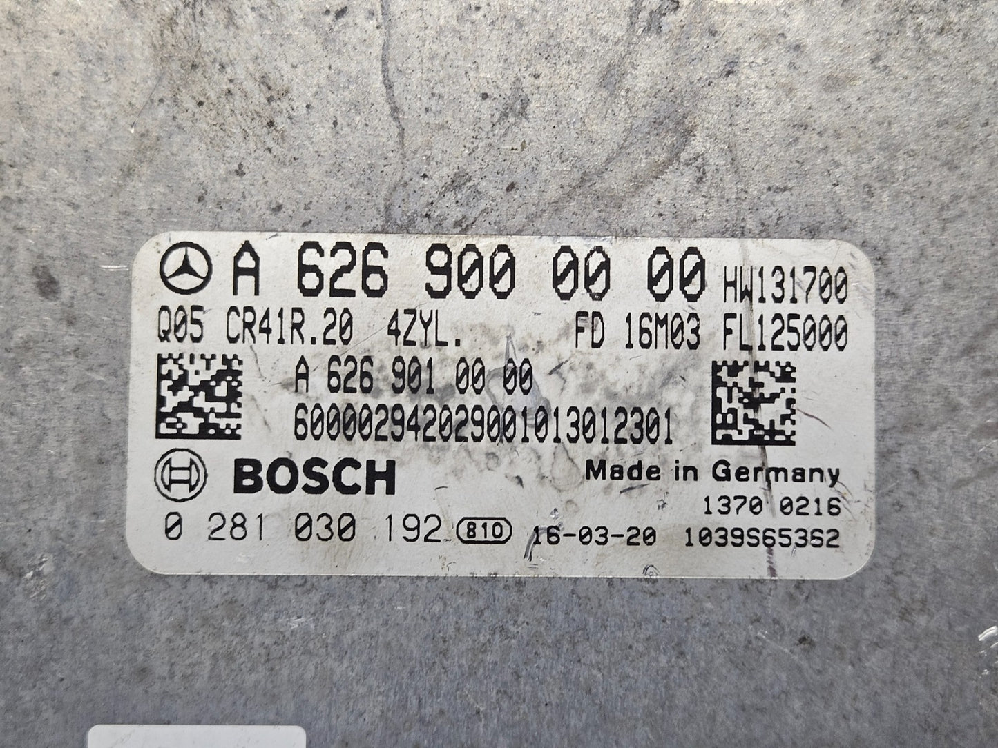 Mercedes Motorsteuergerät Steuergerät A 6269000000 0281030192 #2 ♻️