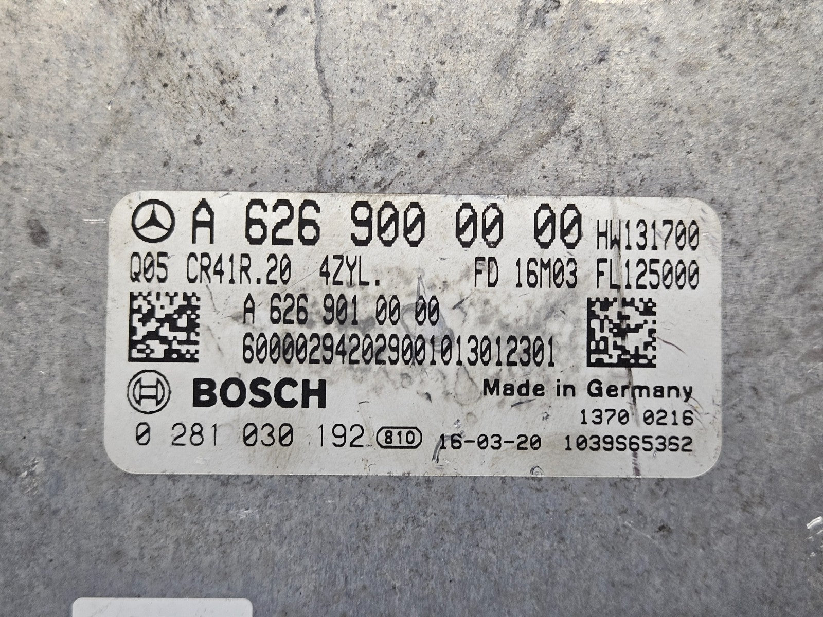 Mercedes Motorsteuergerät Steuergerät A 6269000000 0281030192 #2 ♻️