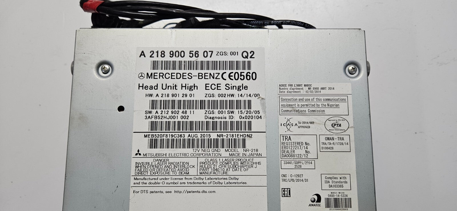 Mercedes E CLS Headunit Comand Navigation A 2189005607 A 2189012901 mit PIN Code