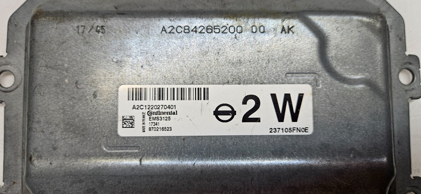 Nissan Micra Motorsteuergerät Steuergerät 237105FN0E A2C1220270401 ♻️