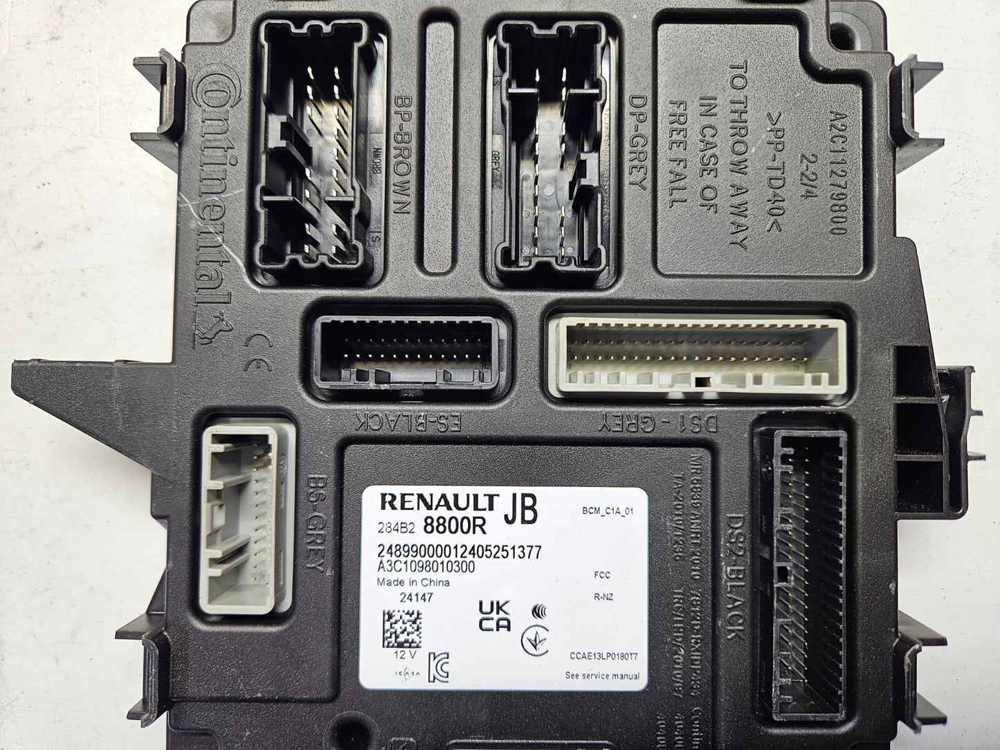 Renault Trafic BCM Steuergerät 284B28800R A3C1098010300 ♻️