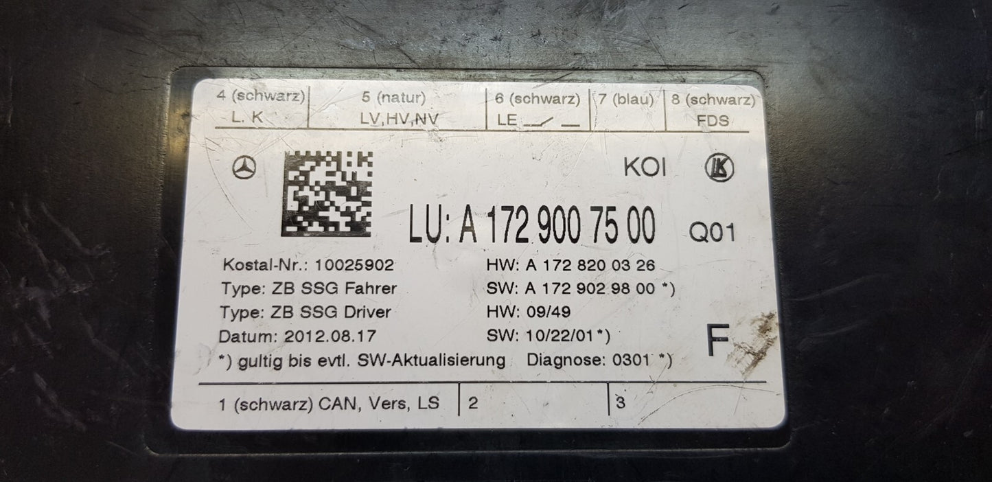 Mercedes Sitzsteuergerät Steuergerät A 1729007500 A 1728200326