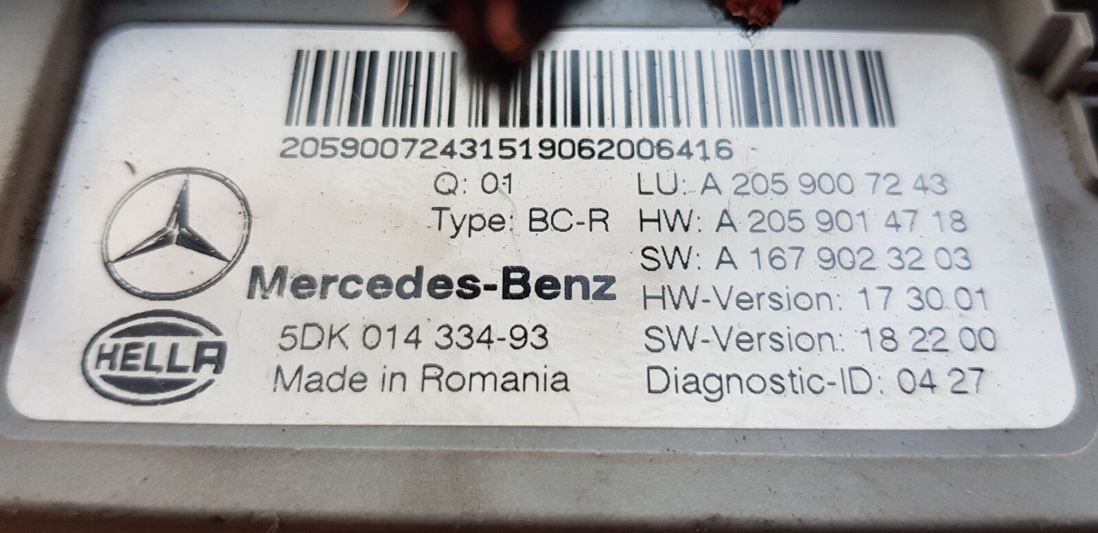 Mercedes W205 X253 SAM Steuergerät A 2059007243 A 2059014718