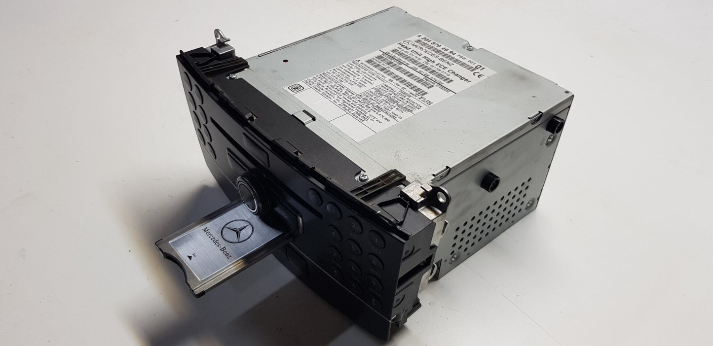 Mercedes W204 Headunit Comand Navigation A 2048704994 A 2048707590 mit PIN Code