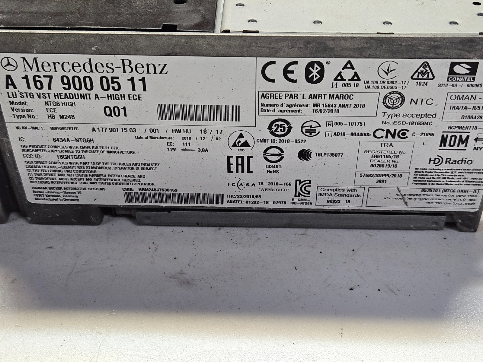 Mercedes Navigationssystem Navi Headunit GPS A 1679000511 mit PIN Code ♻️