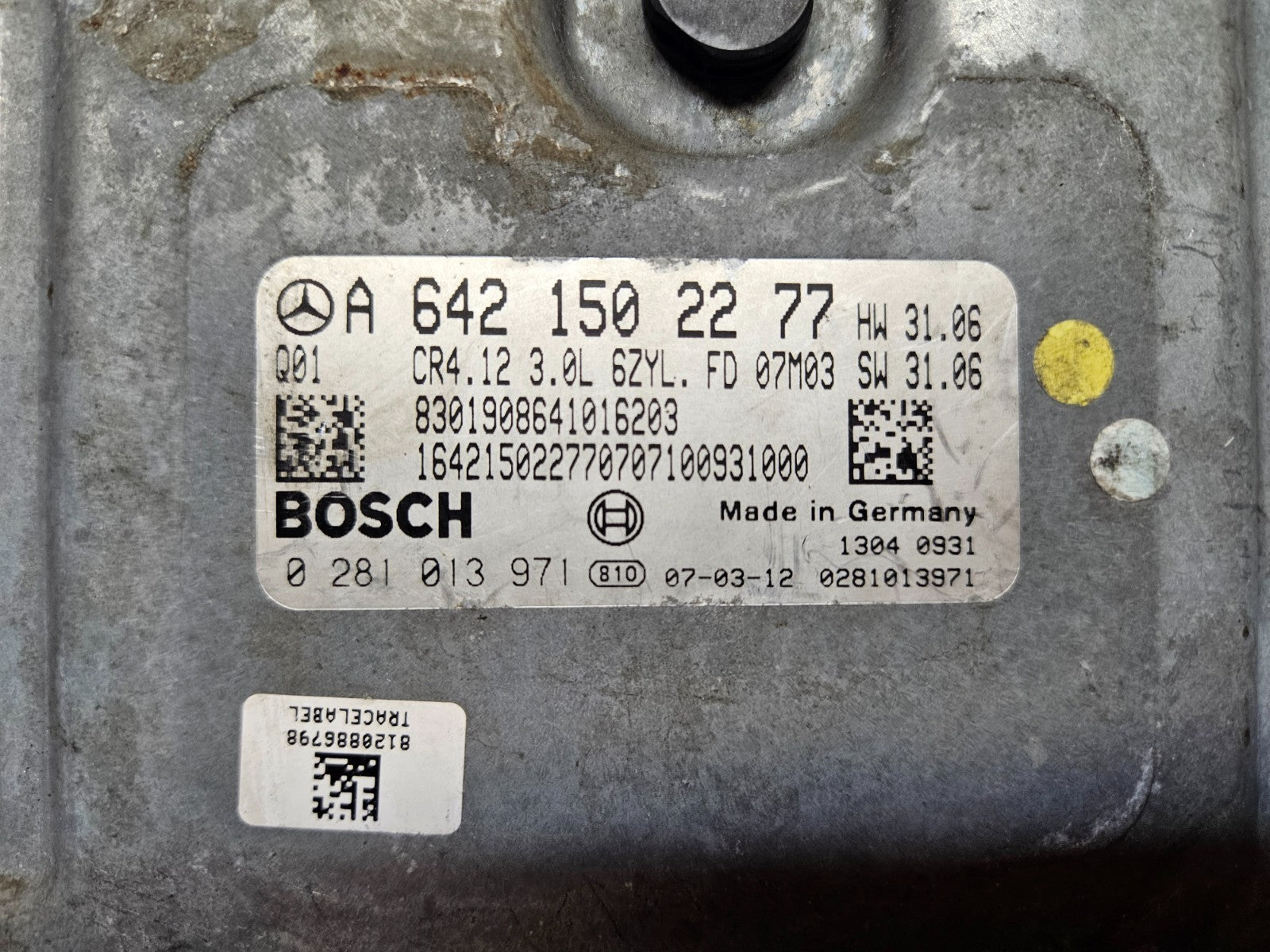 Mercedes Motorsteuergerät  Steuergerät A 6421502277 0281013971 EDC16CP31 ♻️ #2