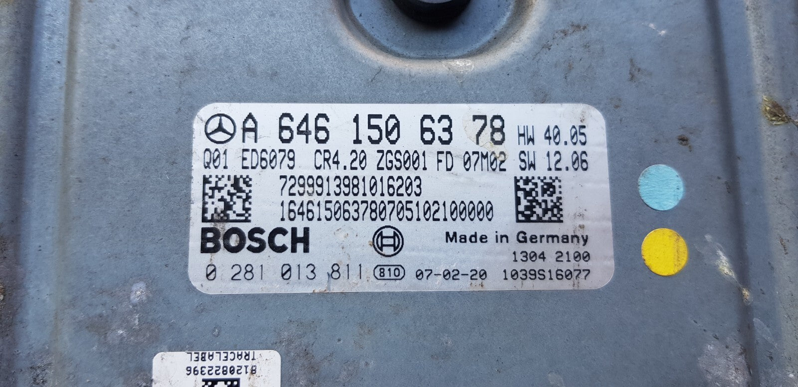 Mercedes Sprinter Motorsteuergerät Steuergerät A 6461506378 0281013811 PLUG&PLAY