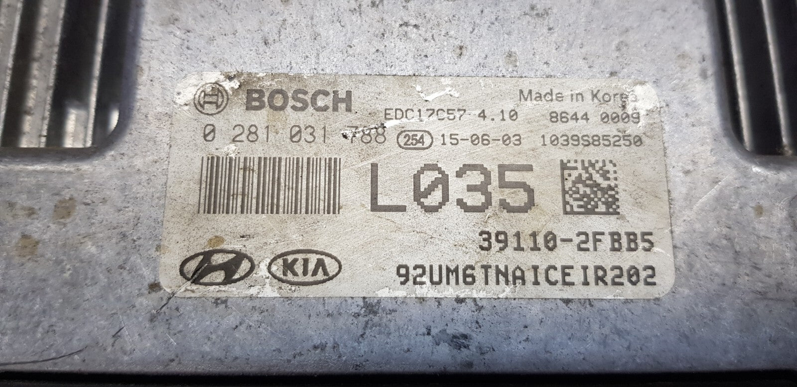 Kia Sorento Motorsteuergerät Steuergerät 39110-2FBB5 0281031788