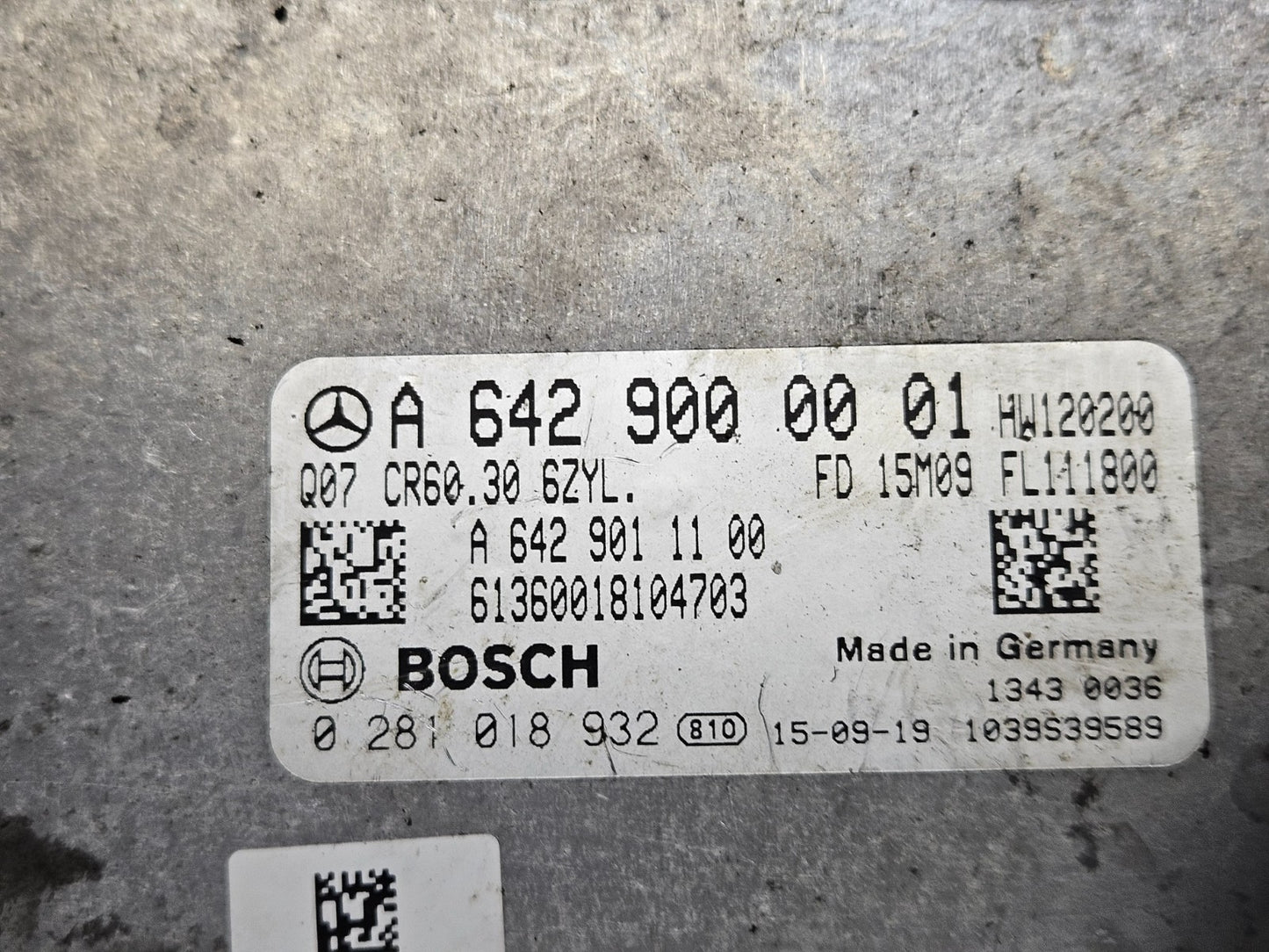 Mercedes W906 Motorsteuergerät mit Wegfahrsperre A 6429000001 0281018932 ♻️ #11