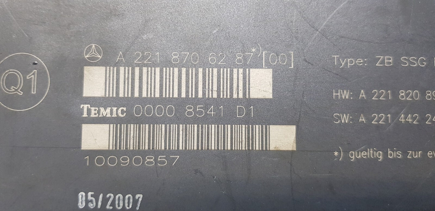 Mercedes S-Klasse W221 Sitzsteuergerät Steuergerät A 2218706287 A 2218208926