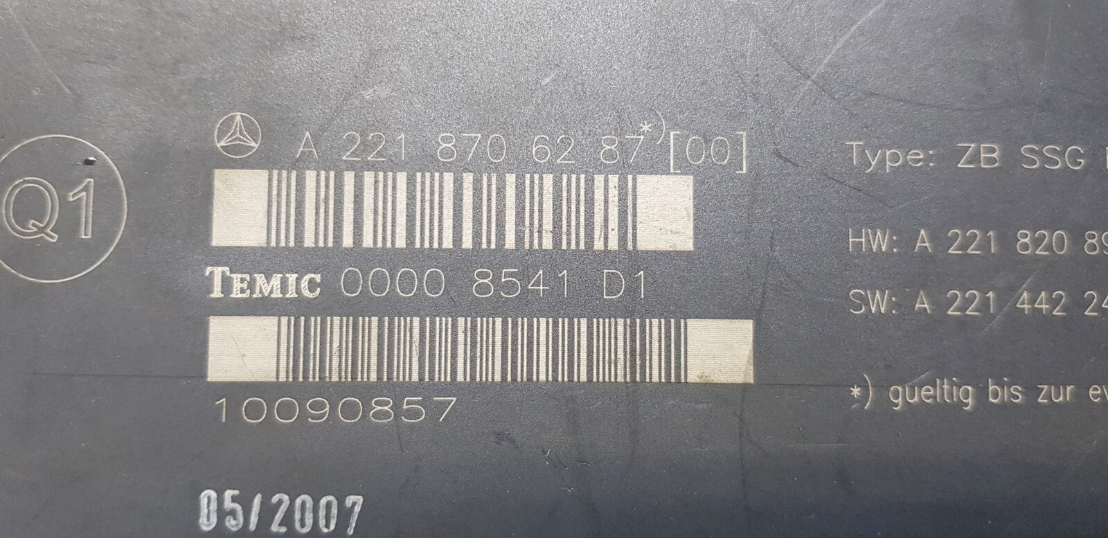Mercedes S-Klasse W221 Sitzsteuergerät Steuergerät A 2218706287 A 2218208926