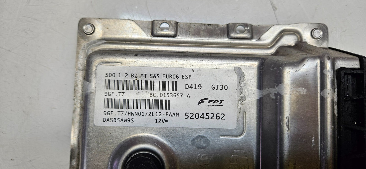 Fiat 500 1.2 Motorsteuergerät Steuergerät 52045262 9GF.T7 HWN01 ♻️