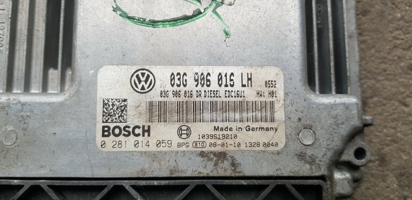 VW Motorsteuergerät Steuergerät 03G906016LH 0281014059 mit PIN CODE
