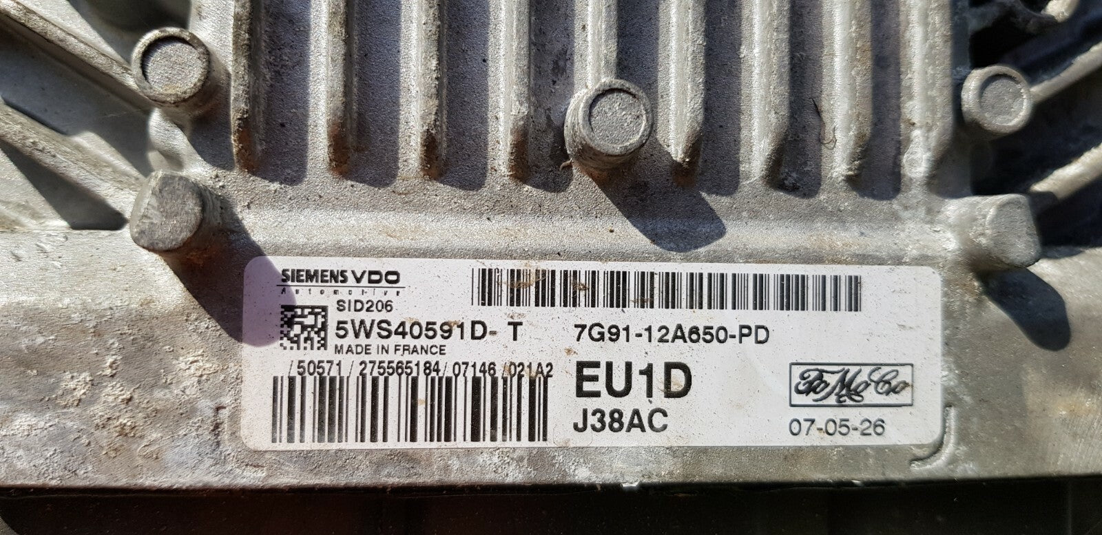 Ford Motorsteuergerät Steuergerät 7G91-12A650-PD 5WS40591D-T PLUG&PLAY