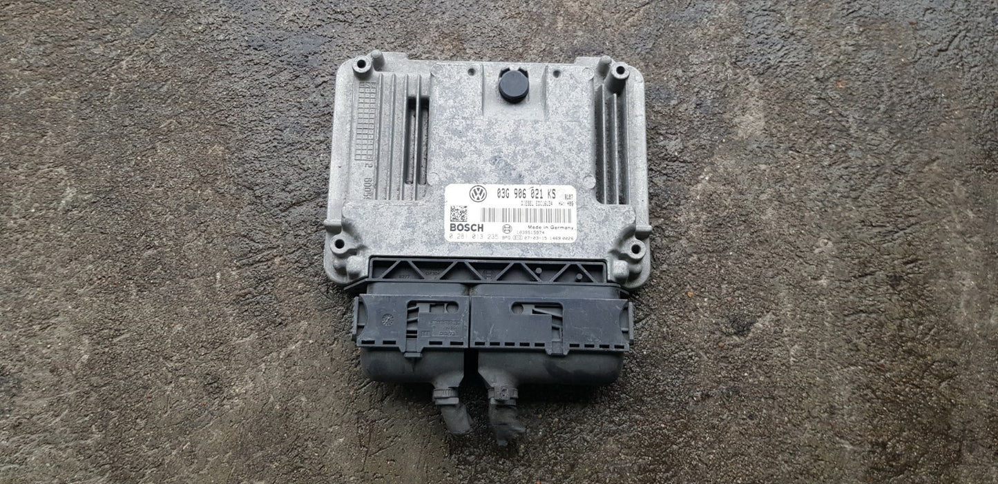 VW Golf Motorsteuergerät Steuergerät 03G906021KS 0281013235 mit PIN CODE