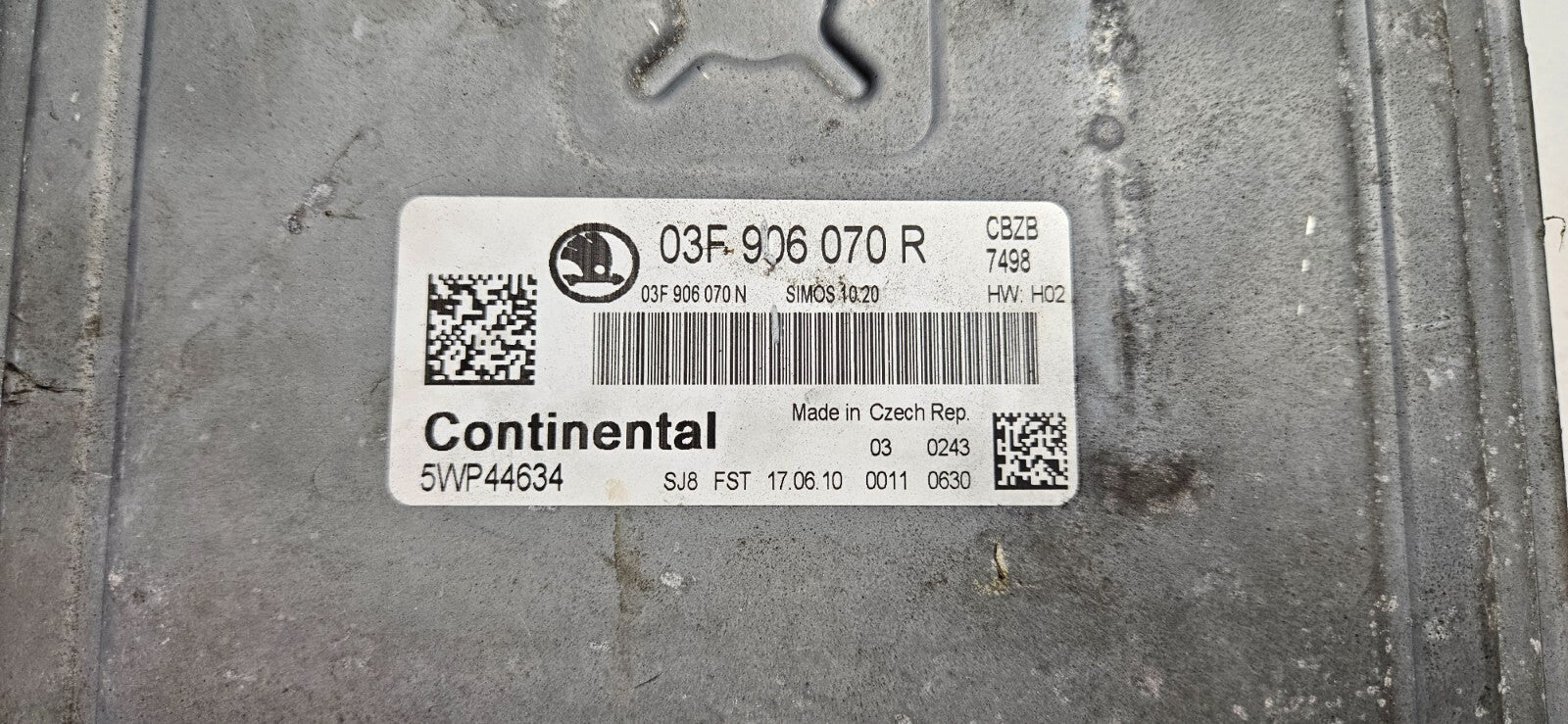 Skoda Motorsteuergerät Steuergerät 03F906070R 5WP44634 ♻️