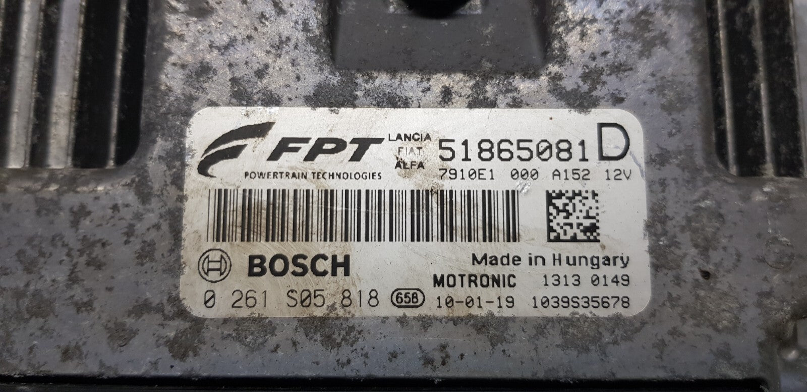 Fiat Motorsteuergerät Steuergerät 0261S05818 51865081D PLUG & PLAY