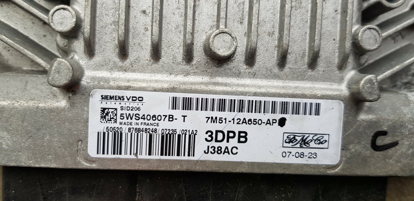 Ford Motorsteuergerät Steuergerät 7M51-12A650-AP 5WS40607B-T ♻️