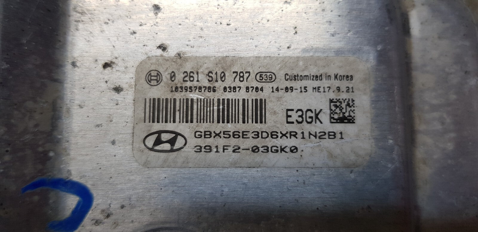 Hyundai Motorsteuergerät Steuergerät 391F2-03GK0 0261S10787