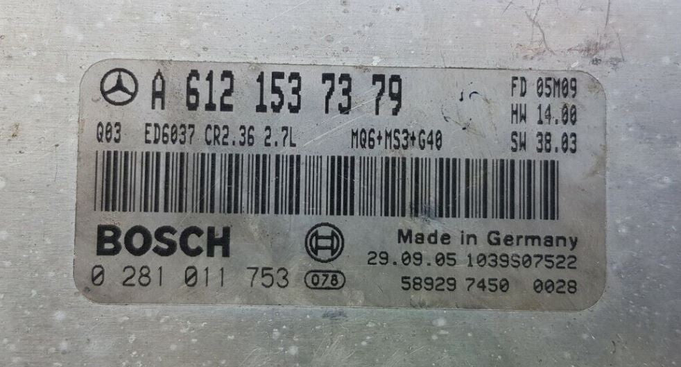 Mercedes Sprinter Motorsteuergerät A 6121537379 0281011753 ZURÜCKGESETZT