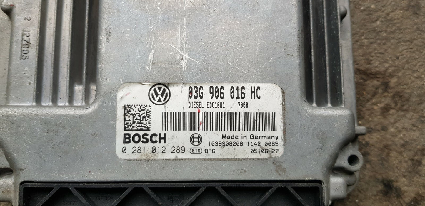 Seat Motorsteuergerät Steuergerät 03G906016HC 0281012289 mit PIN CODE