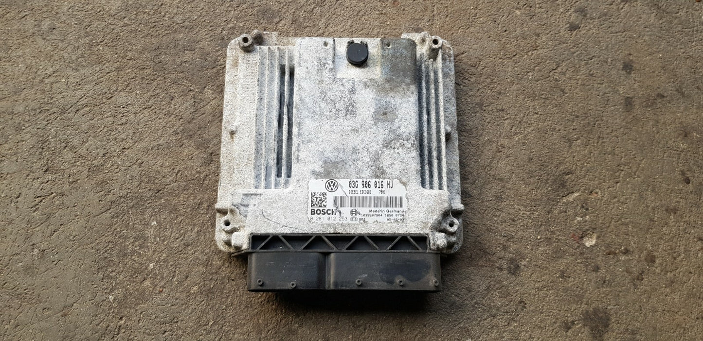 VW Motorsteuergerät Steuergerät 03G906016HJ 0281012253 mit PIN CODE