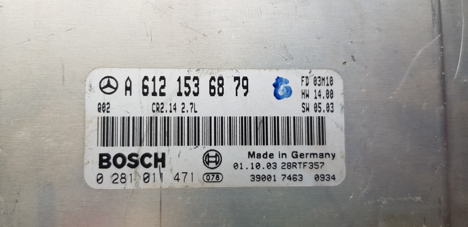 Mercedes Motorsteuergerät Steuergerät A 6121536879 0281011471 PLUG&PLAY