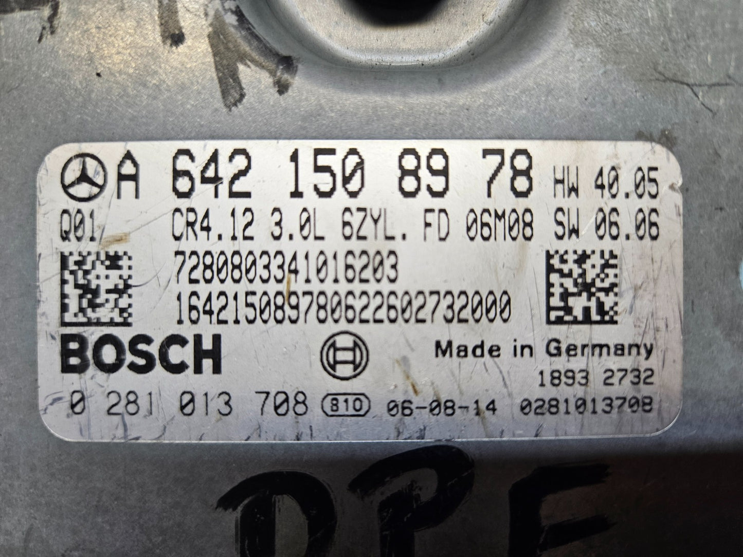 Mercedes Motorsteuergerät A 6421508978 0281013708 EDC16CP31 ♻️ ZURÜCKGESETZT