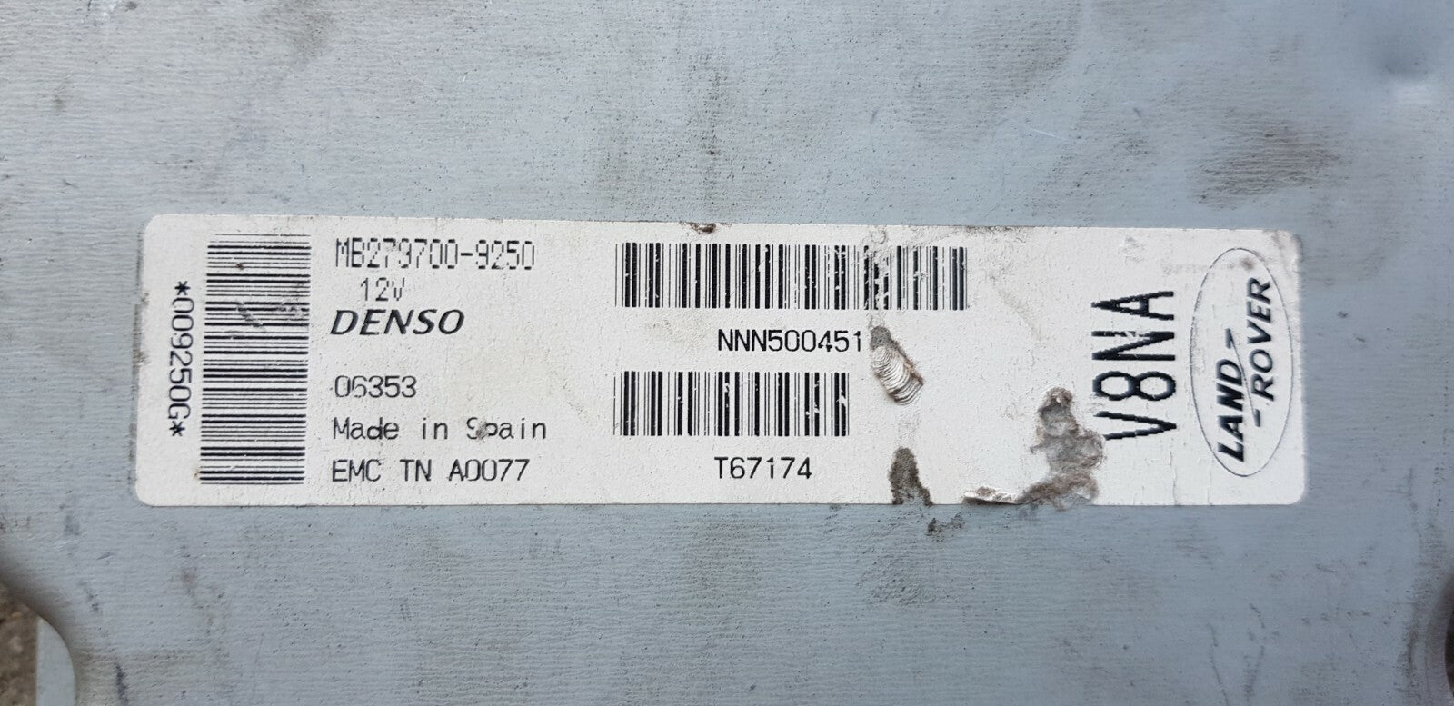 Land Rover Motorsteuergerät Steuergerät NNN500451 MB279700-9250