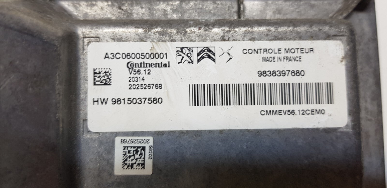 Opel Corsa Schaltg. Motorsteuergerät Steuergerät 9838397680 9815037580