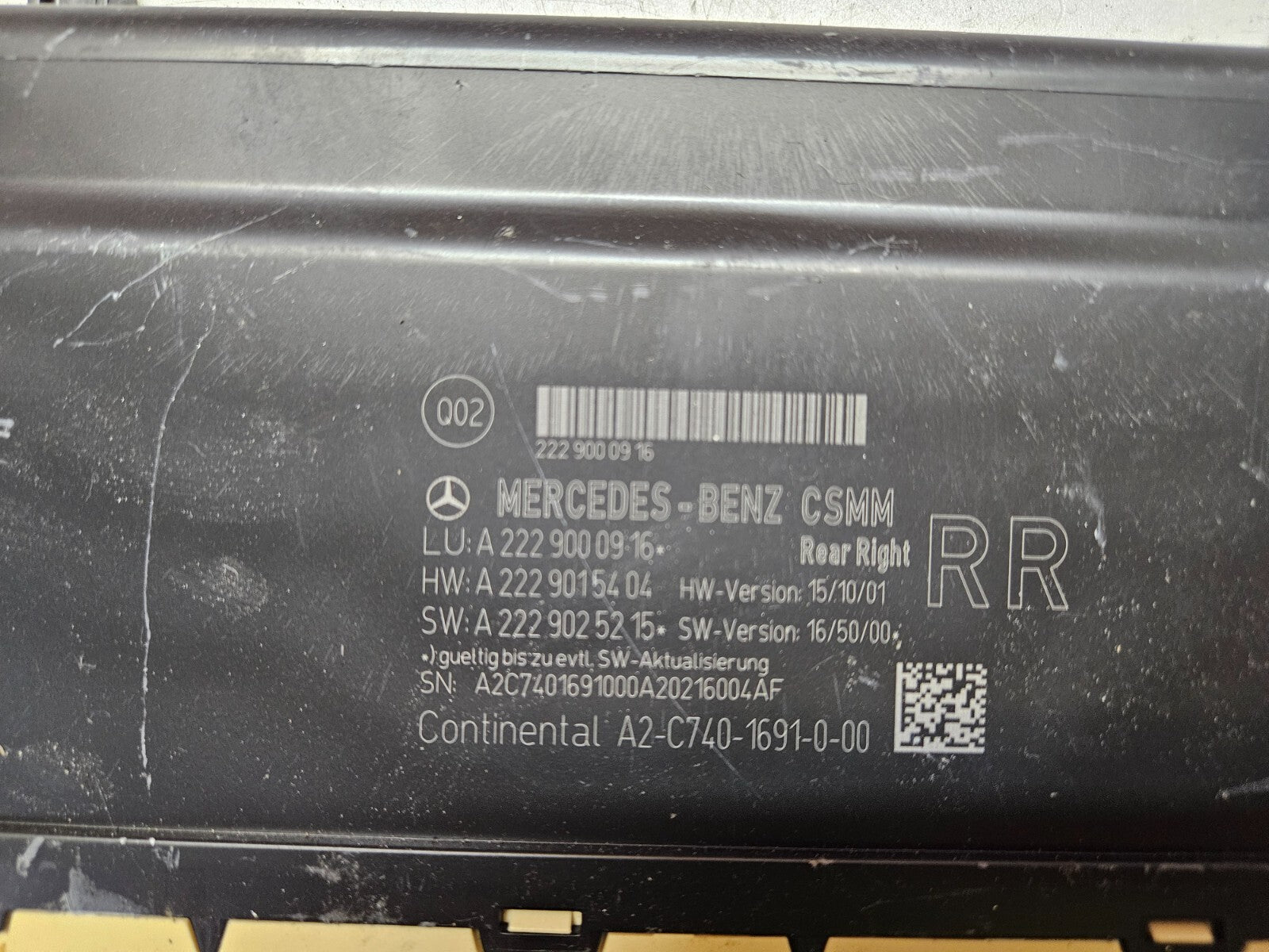 Mercedes W222 Sitzsteuergerät Steuergerät A 2229000916 A 2229015404 ♻️