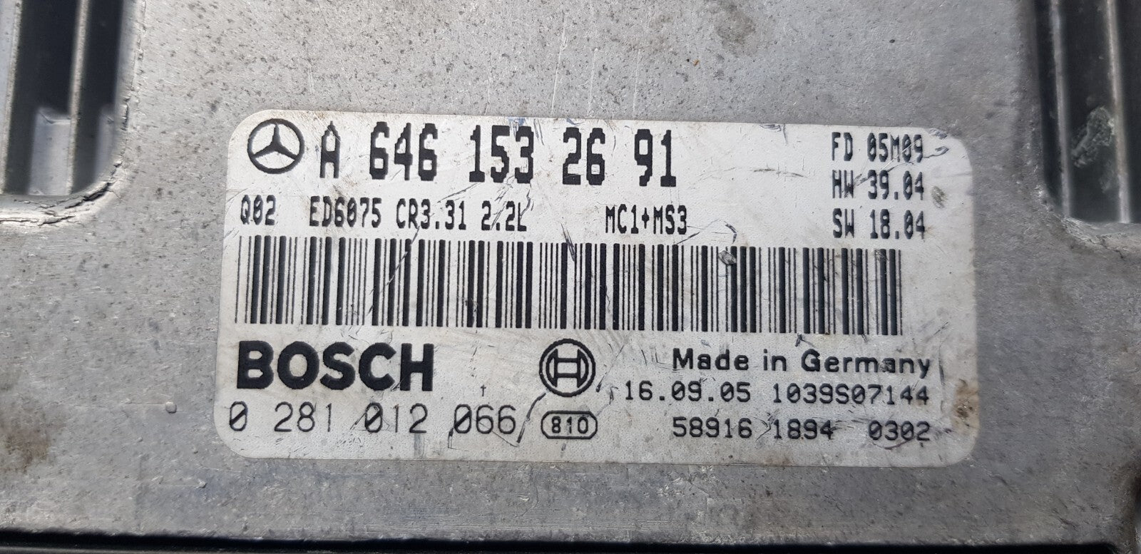 Mercedes W639 Motorsteuergerät Steuergerät A 6461532691 0281012066