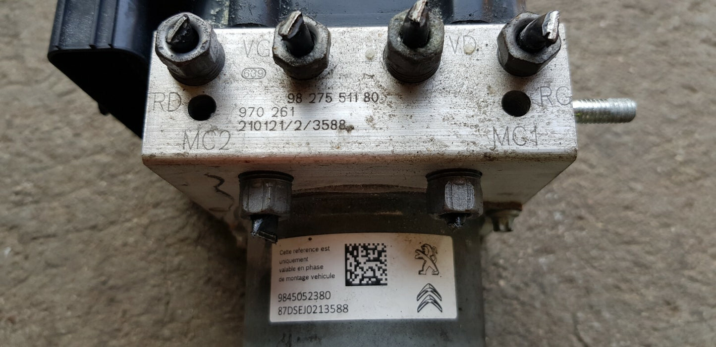 Peugeot Citroen ABS Hydraulikblock Hydraulikaggregat 9845052380 9827551180