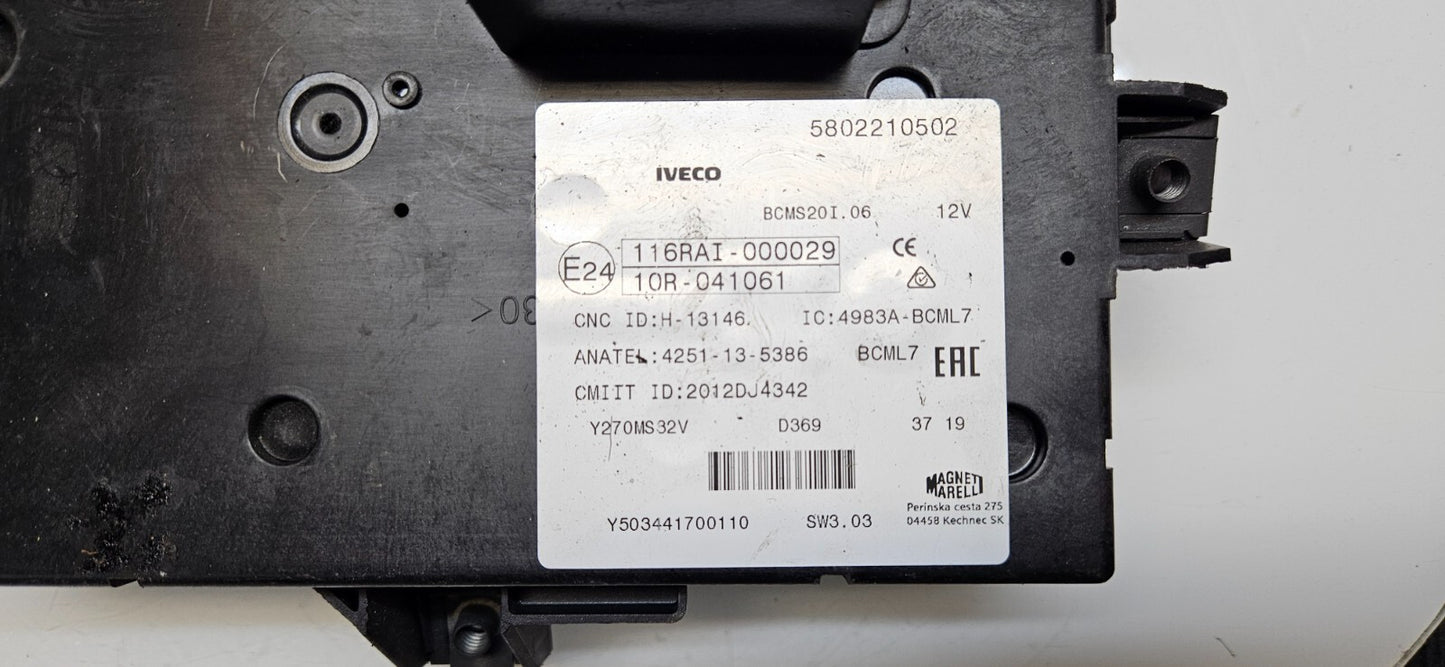 Iveco Daily BSI Steuergerät Sicherungskasten 5802210502♻️