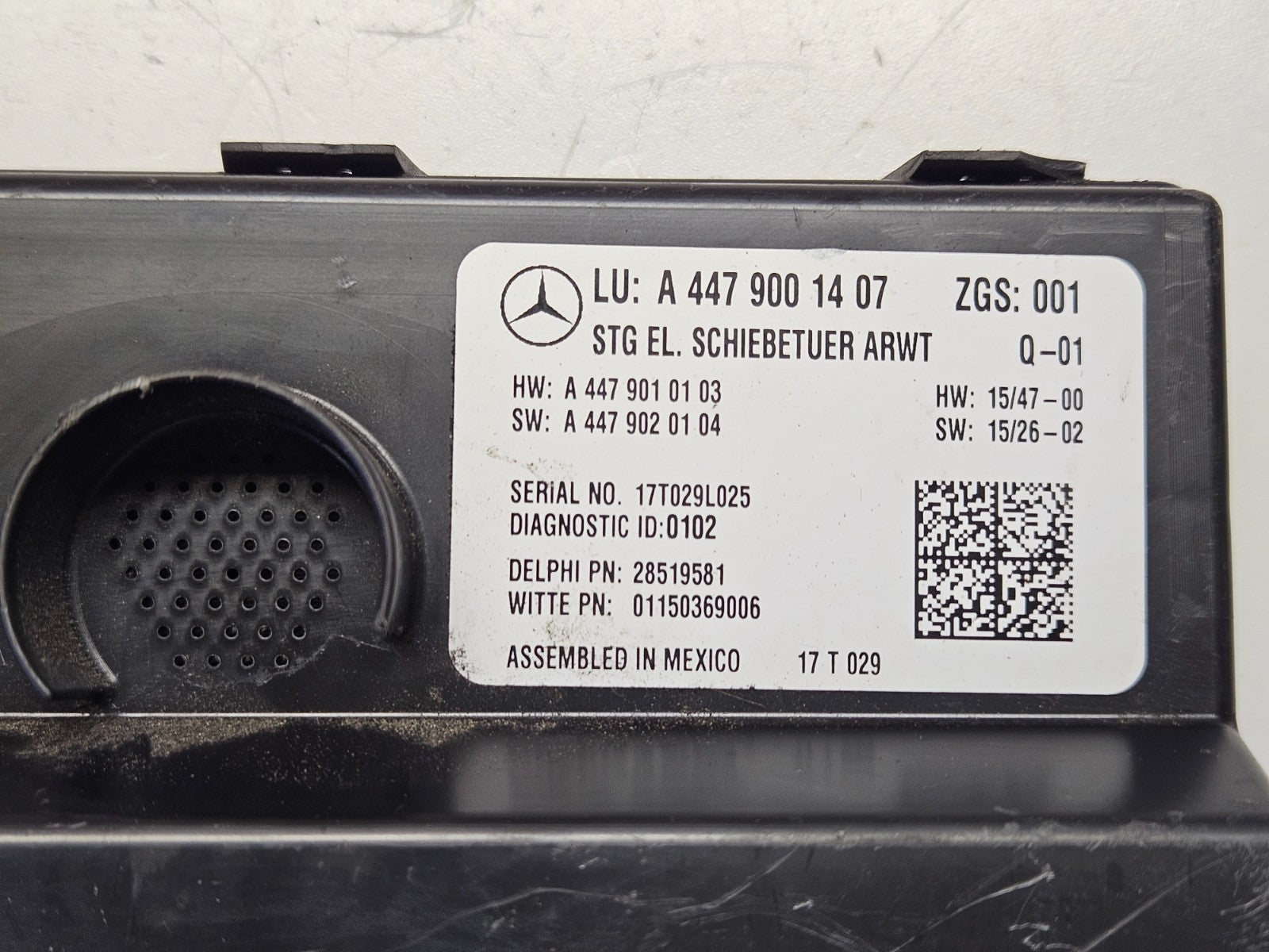 Mercedes W447 Schiebetürsteuergerät Steuergerät A 4479001407 A 4479010103 ♻️