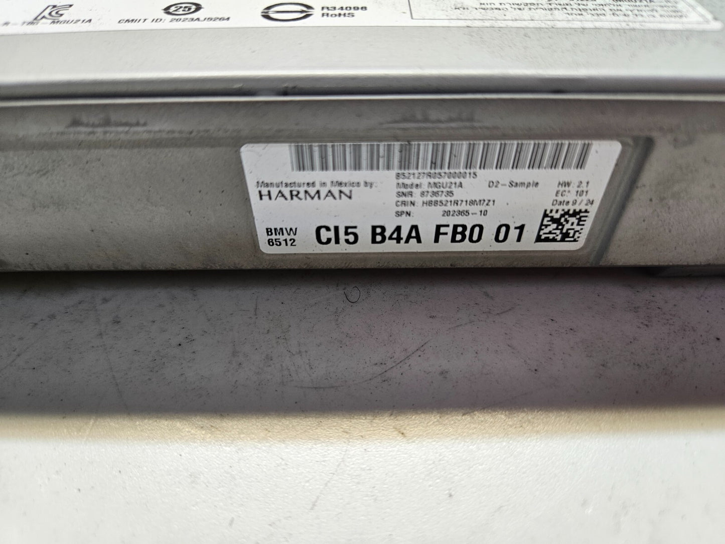 BMW Navigationssystem Headunit Harman MGU21A 6512 5B4AFB0 01 ♻️