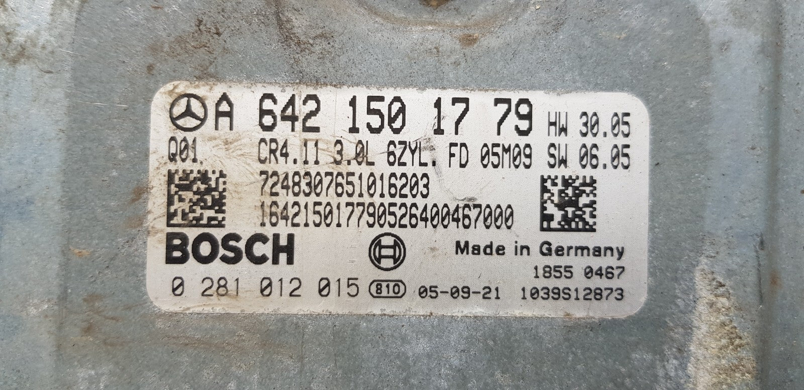 Mercedes Motorsteuergerät Steuergerät A 6421501779 0281012015 zurückgesetzt