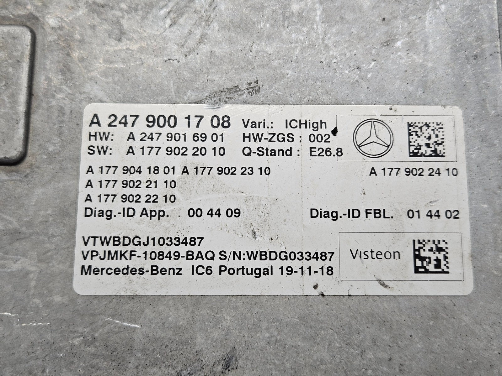 Mercedes Tachosteuergerät Steuergerät A 2479001708 A 2479016901 ♻️